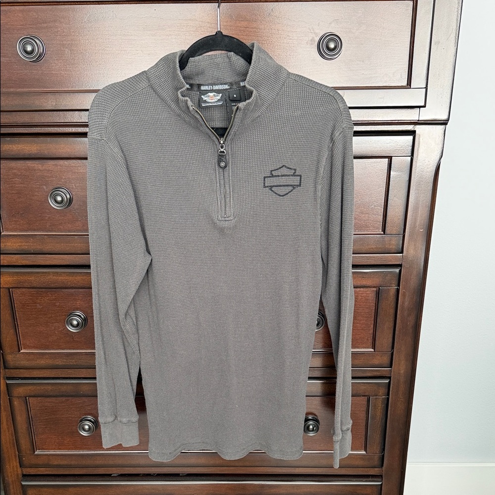 Harley-Davidson Charcoal Quarter-Zip Top
